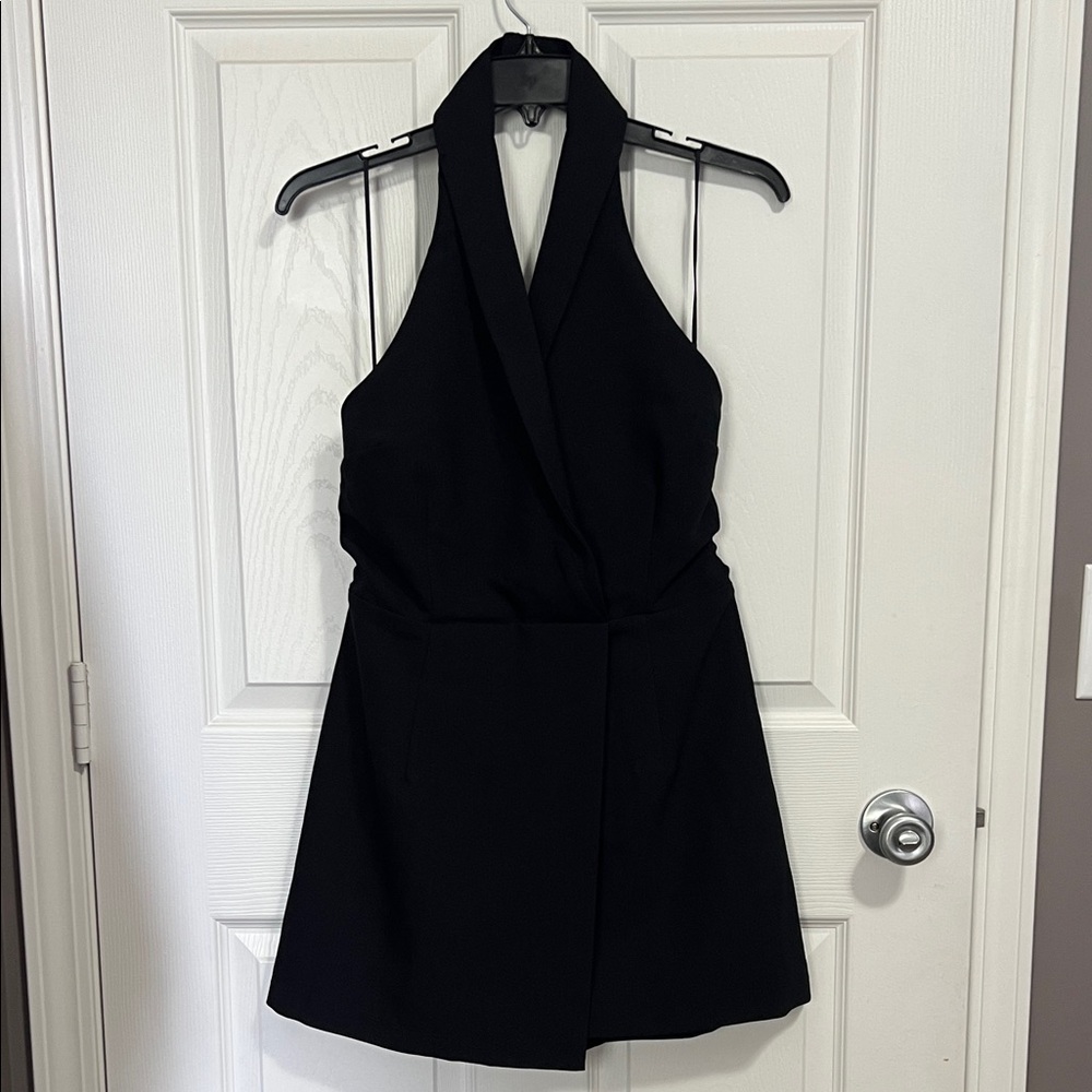 NWOT Abercrombie Black Halter Dress skort - Picture 2 of 8